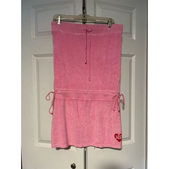 PINK Victoria's Secret Women's Strapless Pink Dress Size M Short Casual - Picture 1 of 5